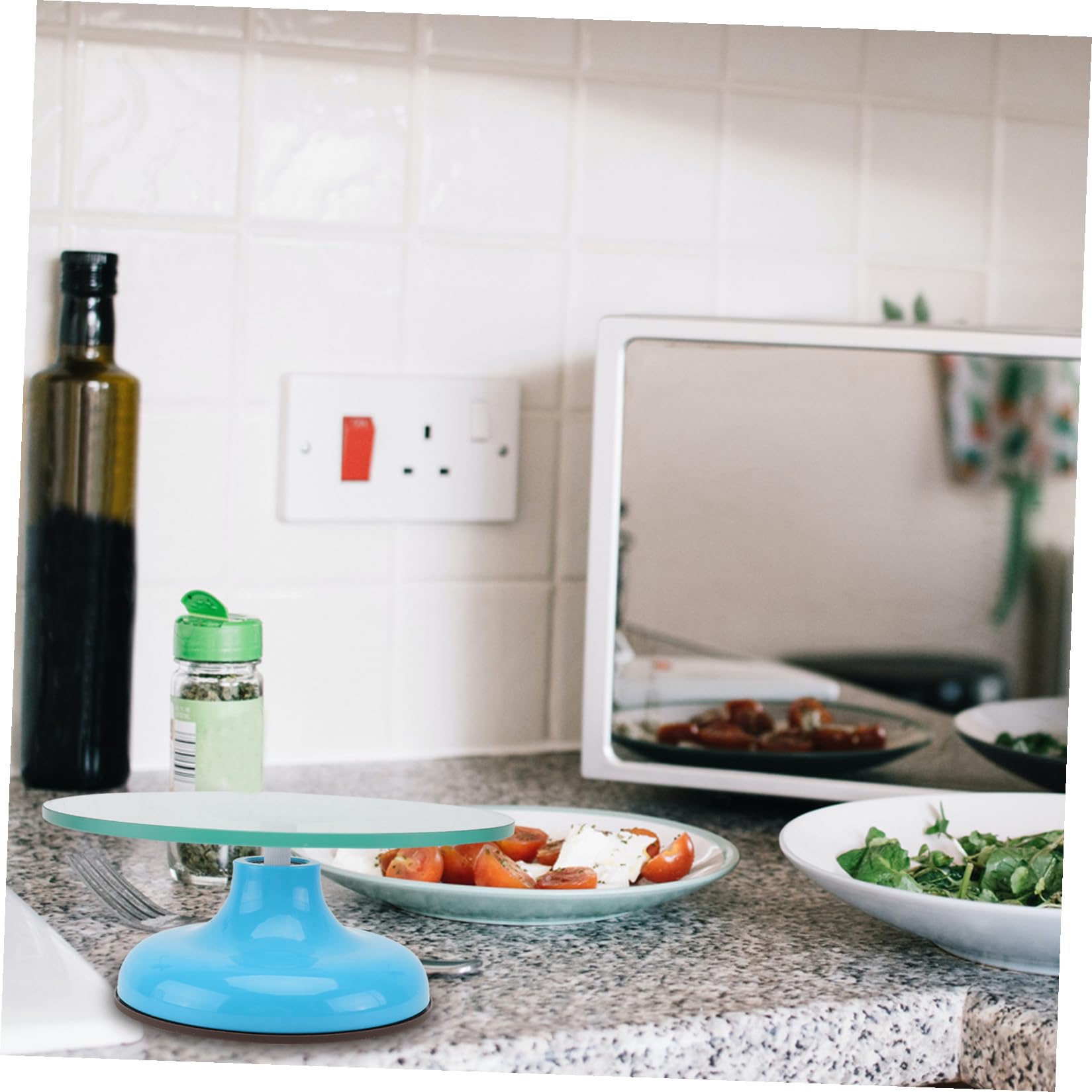 MAGICLULU Plateau Tournant pour Gâteaux Table de Présentation pour Gâteaux avec Base Antidérapante