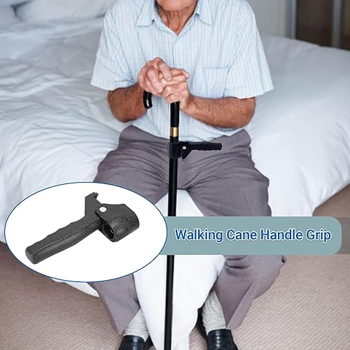 Miniatura 5 de Agarres de mango de bastón para caminar, soporte para bastón para ancianos, discapacitados para caminar o muleta, ancianos, discapacitados, se