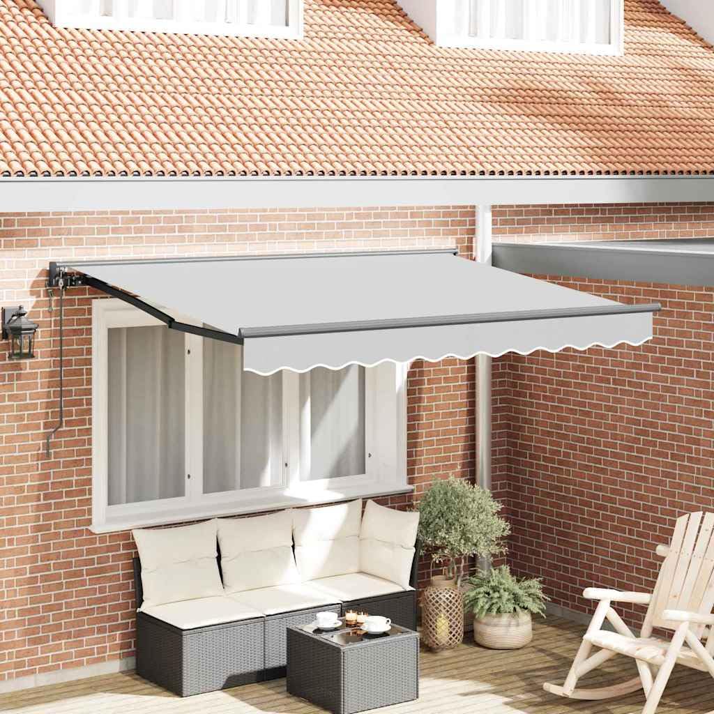 Cadre d'auvent rétractable en métal anthracite contre la chaleur balcon