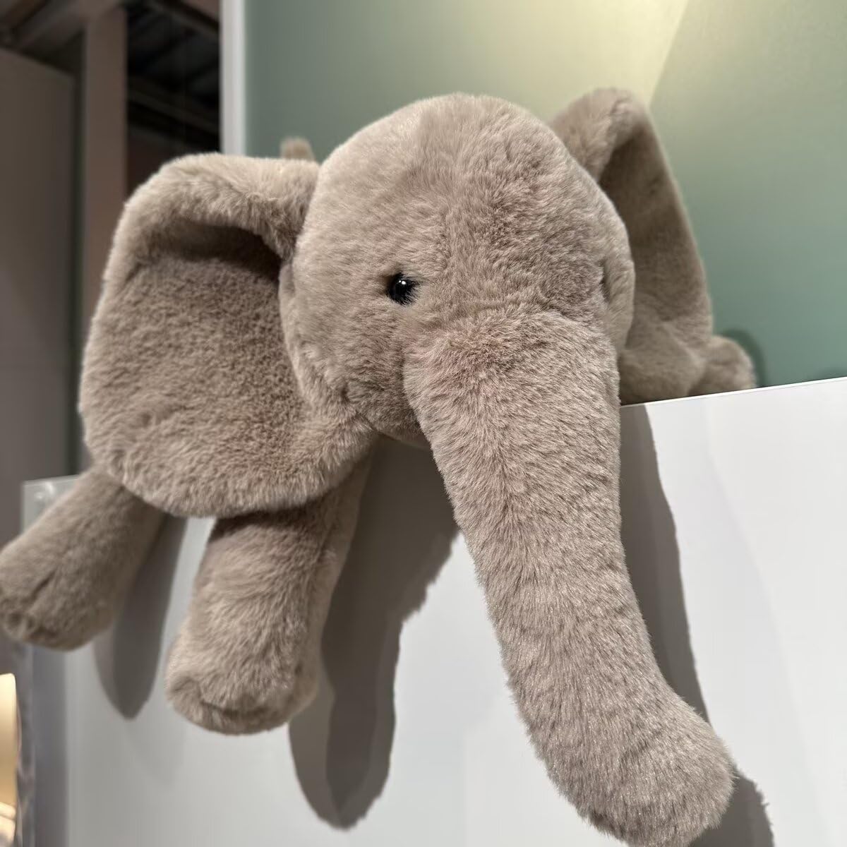Elephant Stuffed Animal, Cute Stuffed Elephant Plush Toy for Kid, 21.7" Soft Huggable Birthday for Baby Girl Boy (Gray)