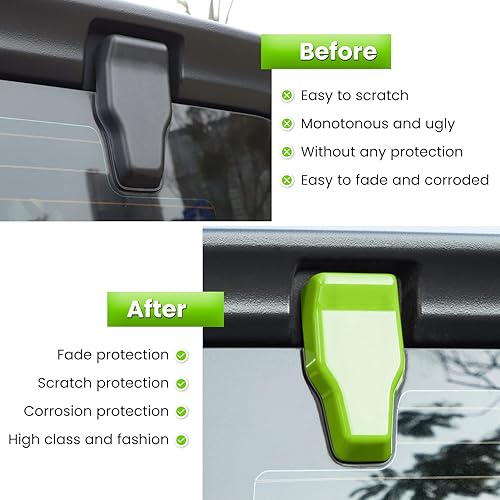 Miniatura 4 de Bisagra de ventana de puerta trasera y cubierta de boquilla de limpiaparabrisas para Jeep Wrangler JL JLU Sports Sahara Freedom Rubicon Unlimited