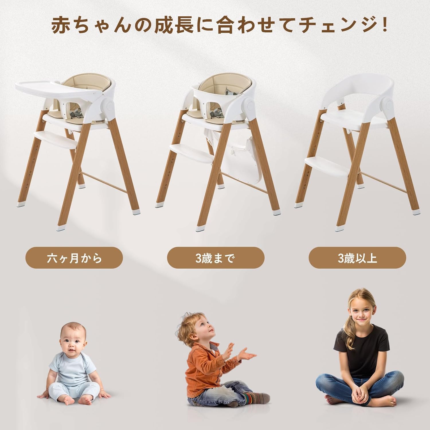 【CHOZAN】ハイチェア 成長チェア 食事トレイ付き ベビーチェア Amazon | CHOZAN ハイチェア 成長チェア 食事トレイ付き ベビー