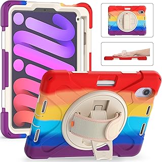 Galaxy Tab A 8.0 SM-T290/T295 Case 2019 with Screen Protector | Herize Heavy Duty Rugged Shockproof Protective Case Cover with Pencil Holder/Hand Strap/Shoulder Strap for Samsung Tab A 8.0 Inch