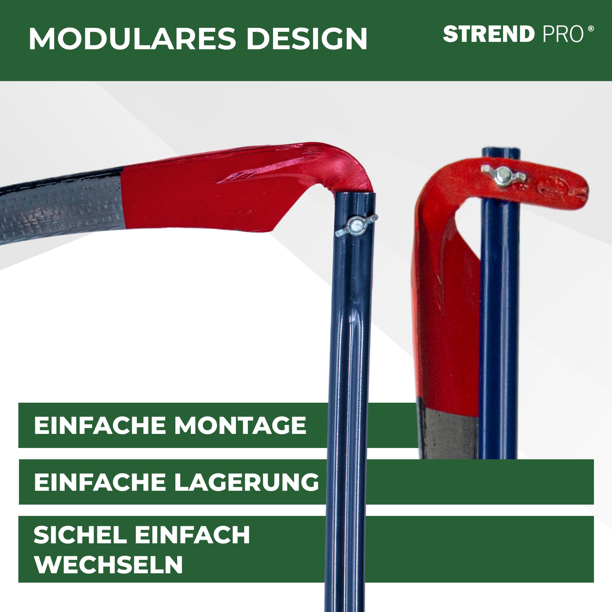 STREND PRO Sense 50 cm | Geschmiedetes Sensenblatt für Gras & Getreide | Scharf, langlebig & ideal für Wiesen, Feld & Garten