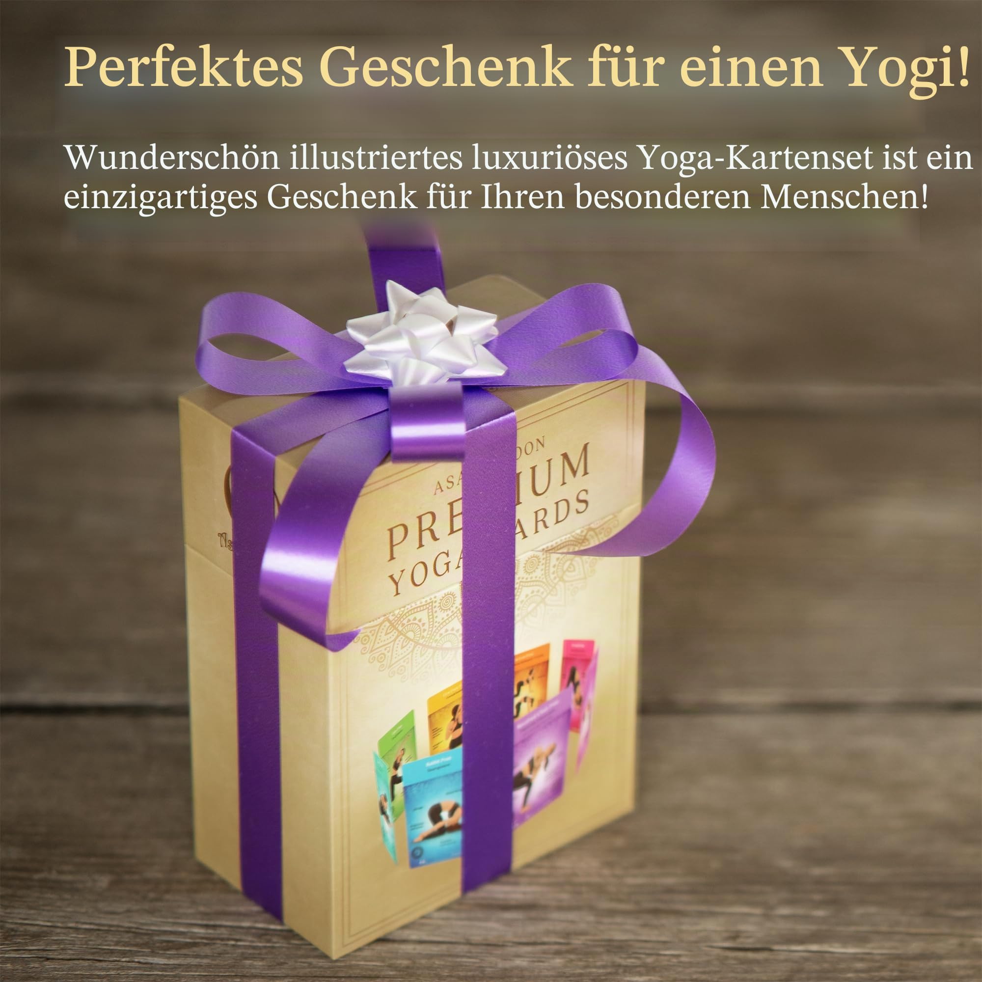 Asana Moon Premium Yoga Karten Deck mit über 120 Yoga Posen Yoga Pose Sequenz Lernkarten mit Queues und SanskritNamen für Anfänger und Lehrer Einzigartiges Yoga Geschenk für Frauen oder jeden