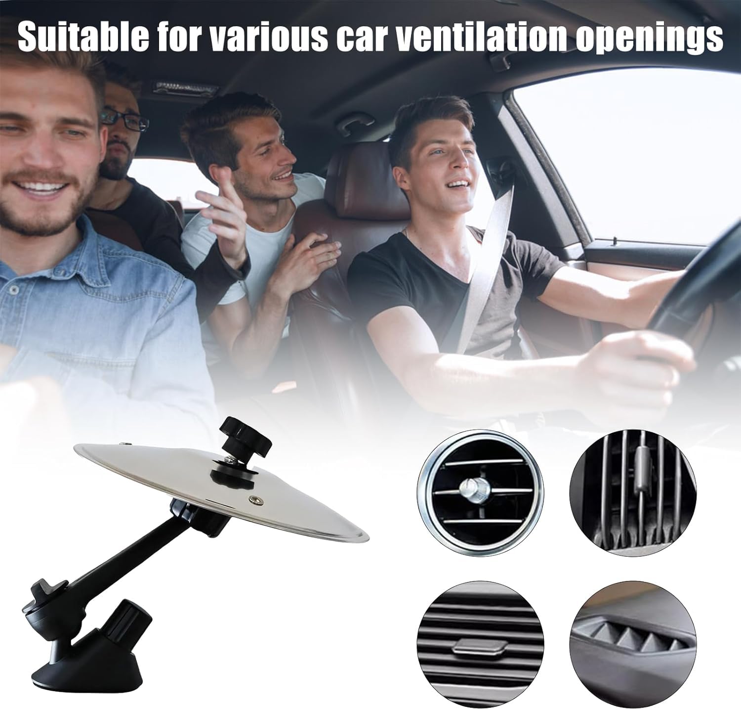 Luimode 2 Pcs Car Crash Cymbal, Car Crash Cymbal Air Vent, Car Drum Cymbal Air Vent - Image 2