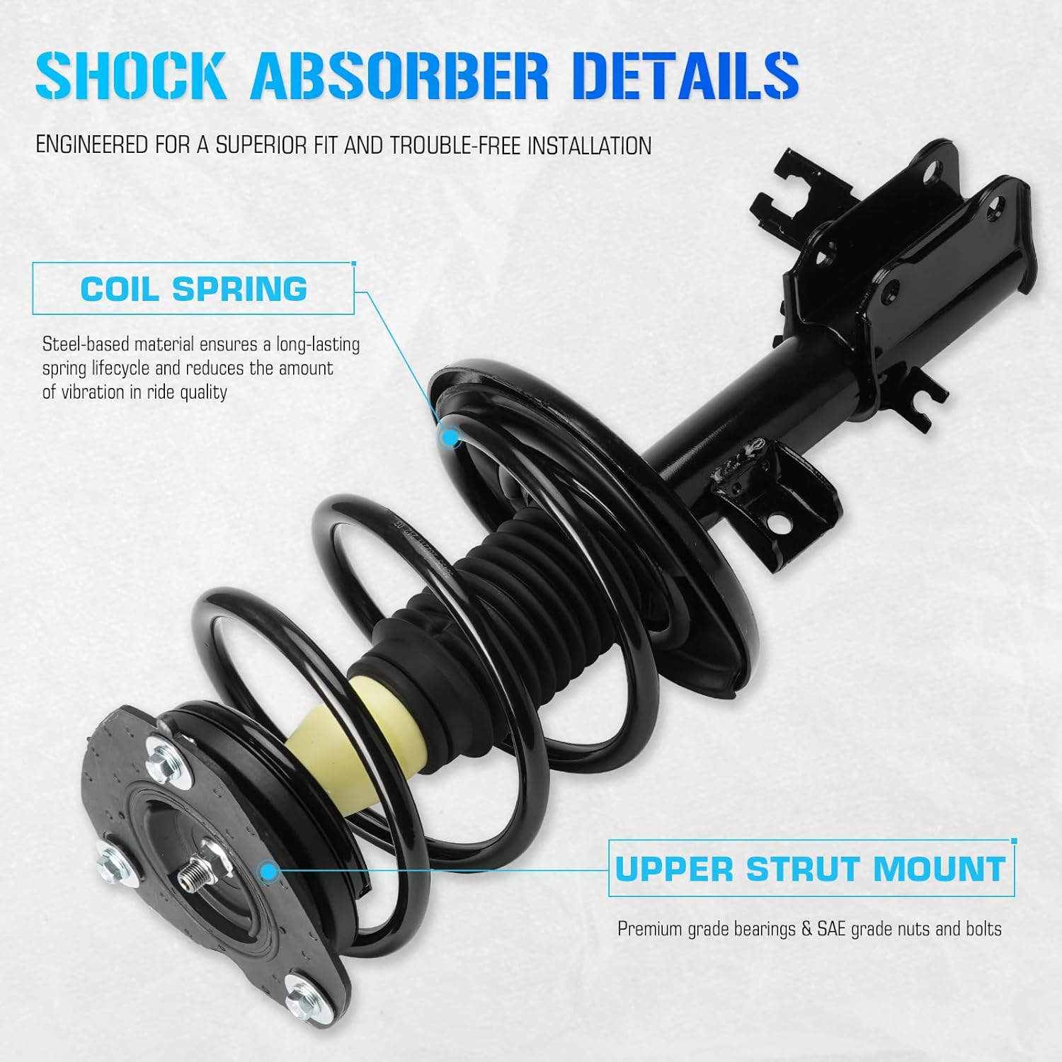 172392 172393 Front Struts Shocks for Nissan Altima (Exc. Hybrid) 2007-2012, Altima S 2.5L Coupe 2013, w/Coil Springs Strut Shock Absorbers Assembly Suspension kit 2008 2009 2010 2011