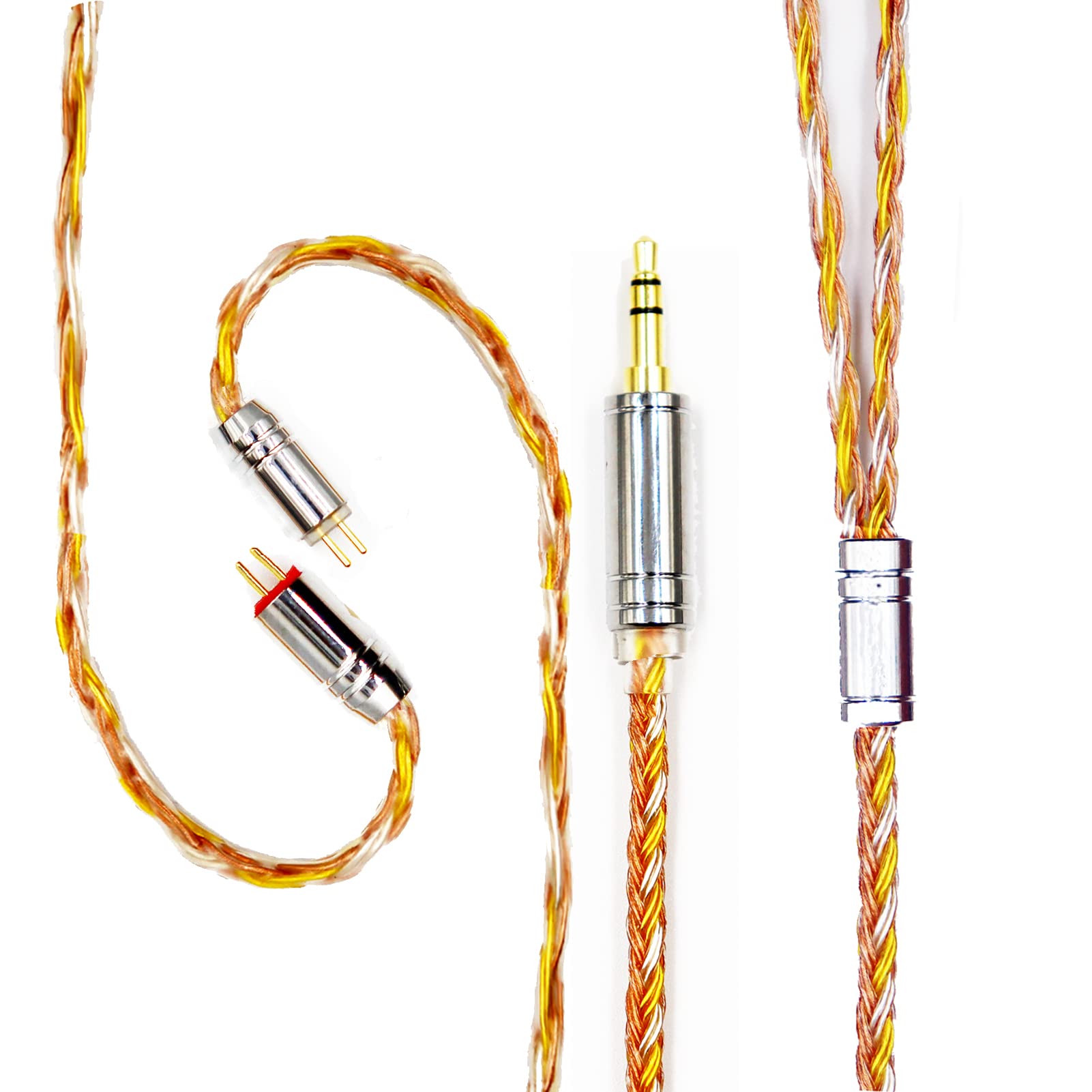 FEDAI 16 Core Silver Plated Earphone Cable, HiFi in Ear Monitor Replacement Cable Silver Plated Extension Cable,for KZ ES4 ZST ZSN ZS3 ZSR CCA C10 AS10 ZS10 C16 V80 V90 CVJ CSA (3.5mm,2pin)-image-24