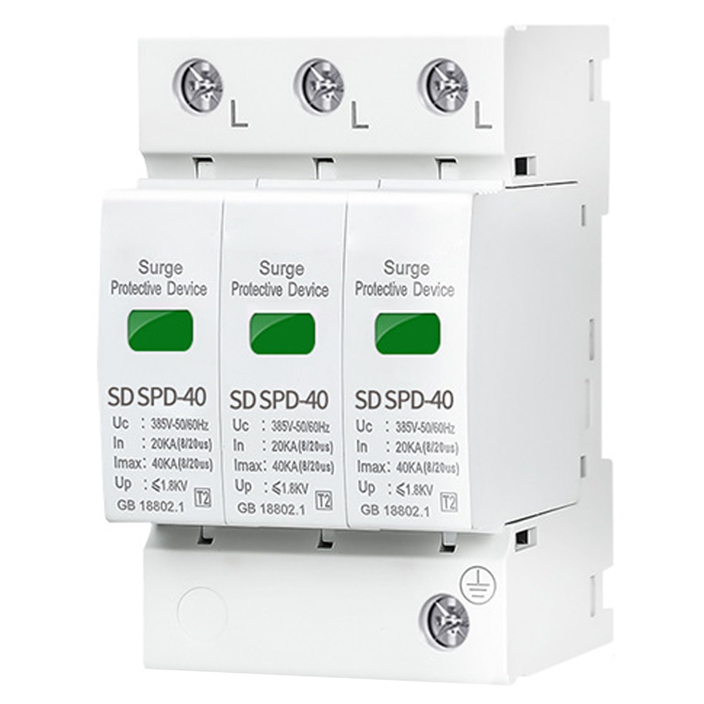 Disyuntor 3P 40KA con ventana de control rápido que evita averías eléctricas en hoteles y casas