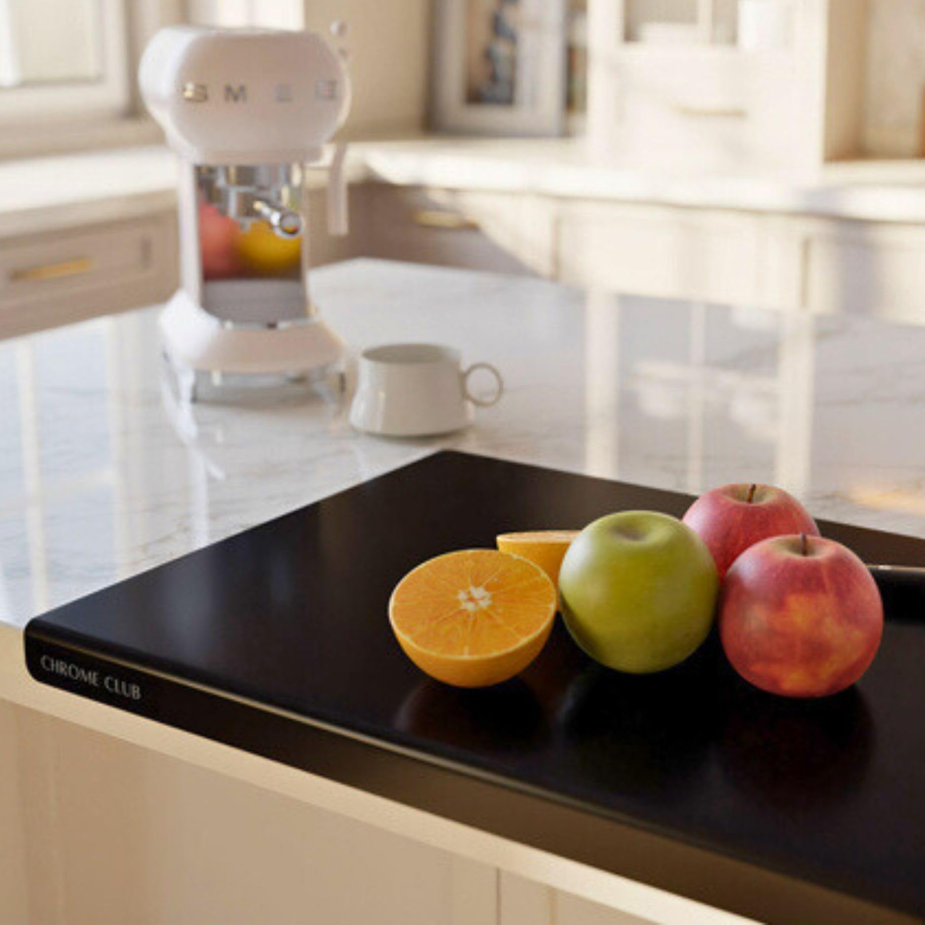 Acrylic Cutting Board with Counter Lip Non Slip Black Cutting Board