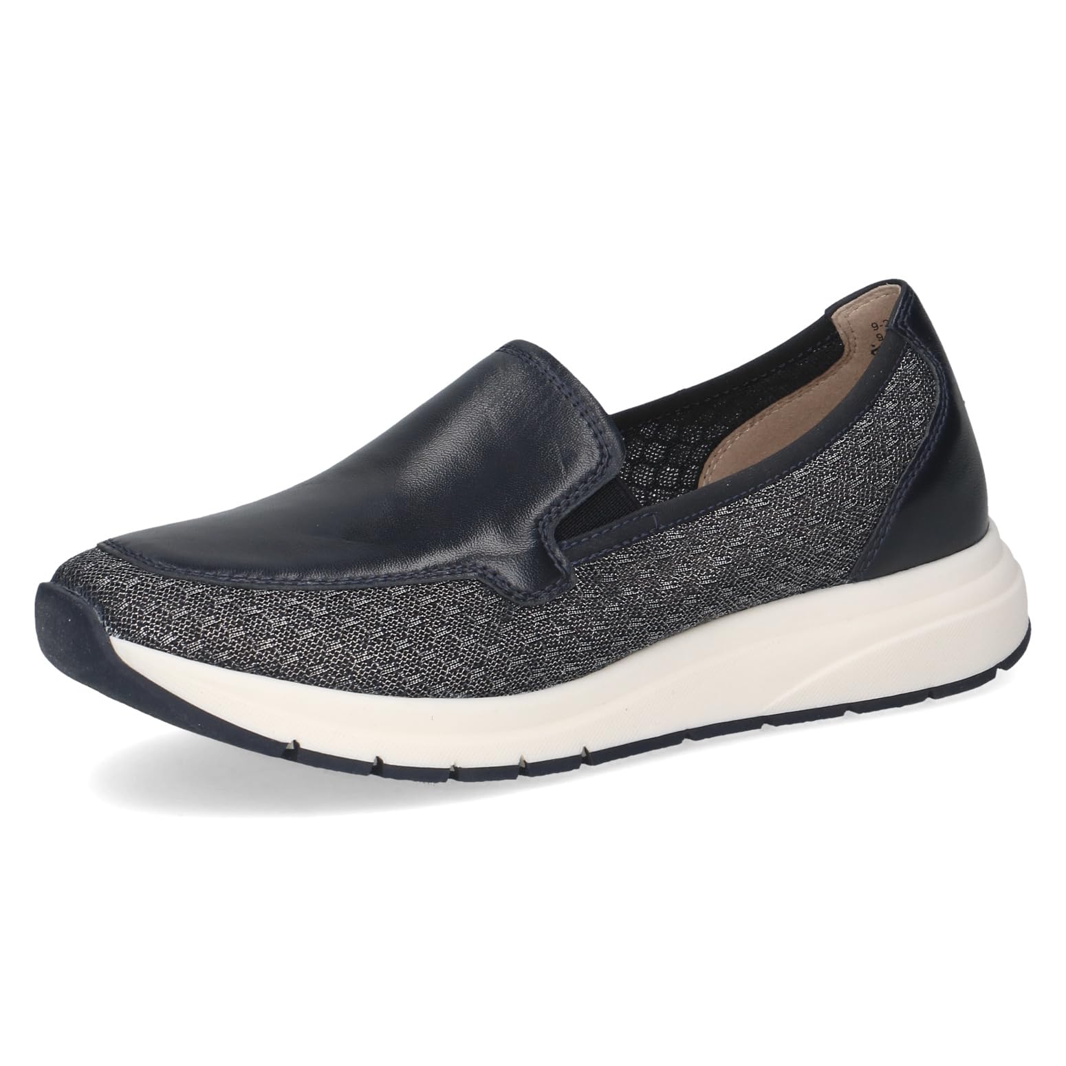CAPRICE Women's Flat Sneakers, Blue (Ocean Comb), 7.5 UK