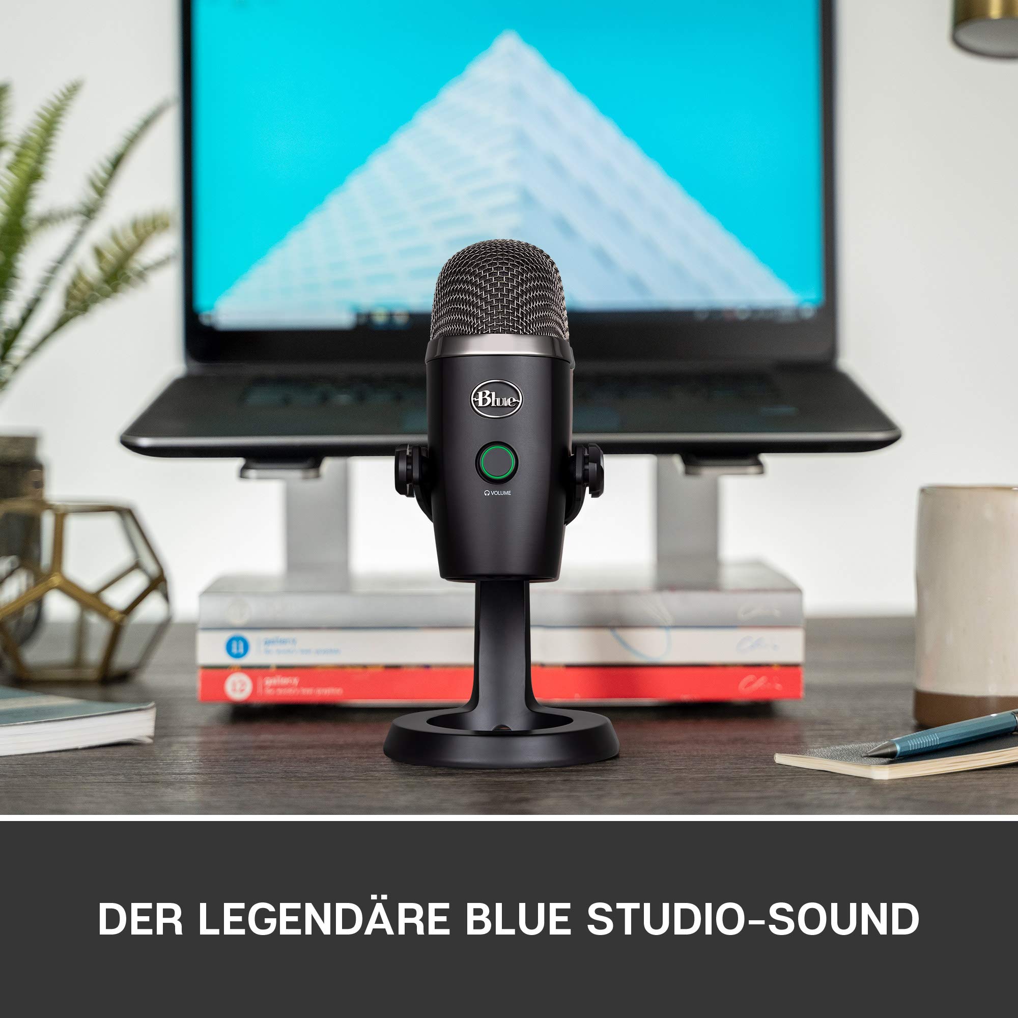 Blue Yeti Nano Premium USB-Mikrofon für Aufnahmen, Streaming, Gaming, Podcasting auf PC und Mac, Mit Blue VO!CE-Effekten, Nieren- und Kugelcharakteristik, Latenzfreies Monitoring - Schwarz