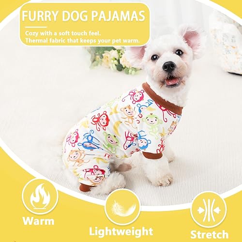 Miniatura 2 de Pijama para perro, lindo pato de forro polar suave elástico para perro, pijama para mascotas, ropa de otoño para perros pequeños, hembras y machos