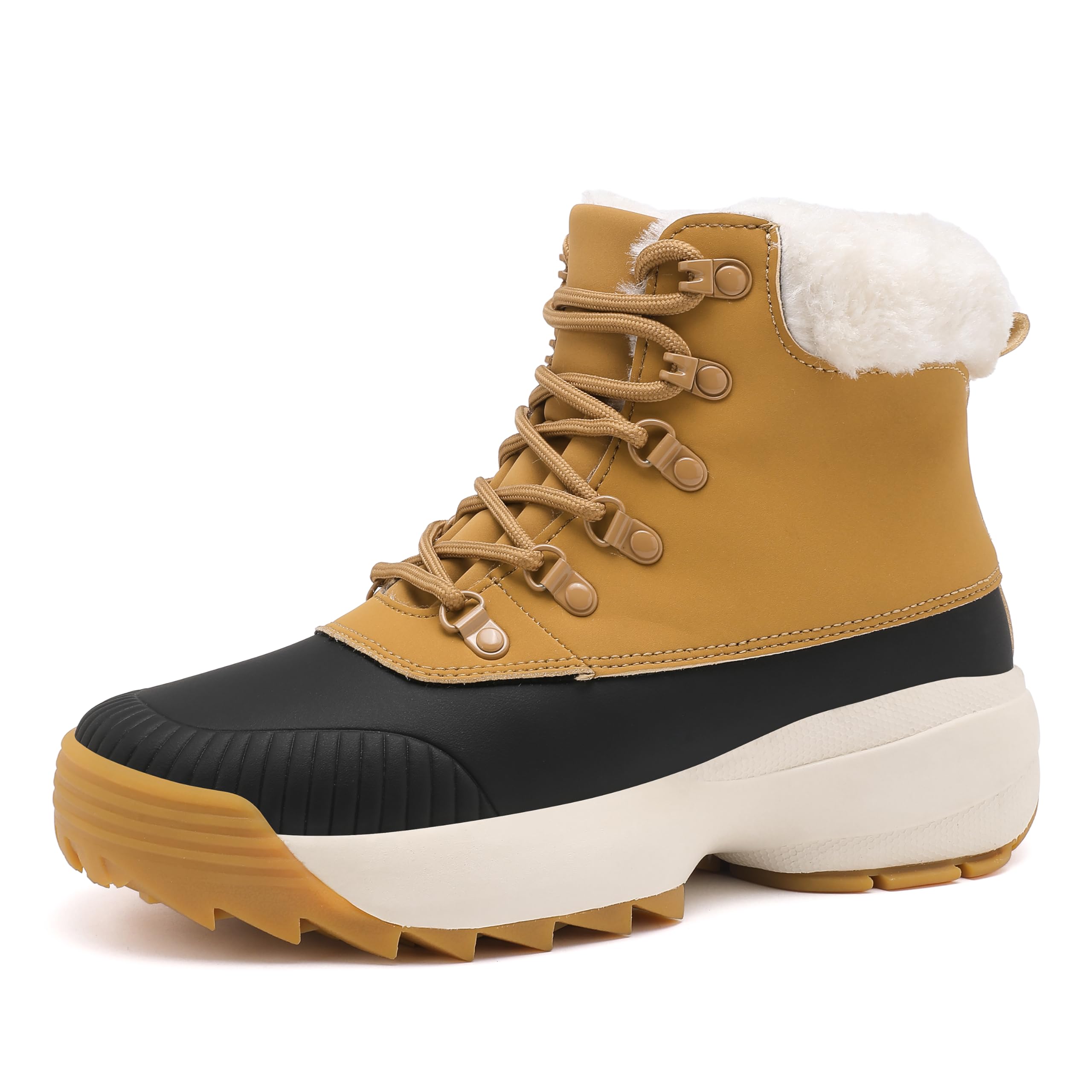Zapatos descalzos de invierno con forro cálido para mujer, resistentes al agua, botas altas de invierno, botas de nieve cálidas con suela antideslizante, talla 37-42
