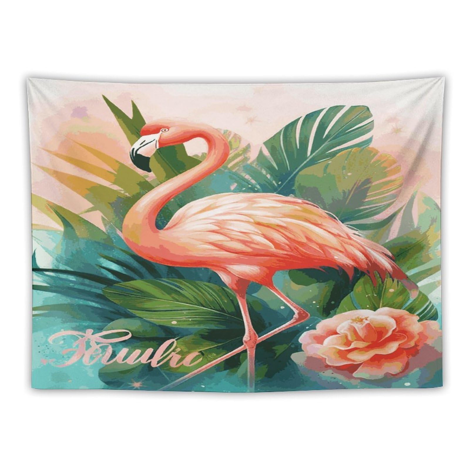 LDGSUPH Tropical Flamingo Tapestry Wall Hanging Decor Anti-fading Aesthetic Wall Tapestries Fashion Wall Blanket Decor Modern Wall Art Tapestry for Bedroom Home Decor 30"x40"
