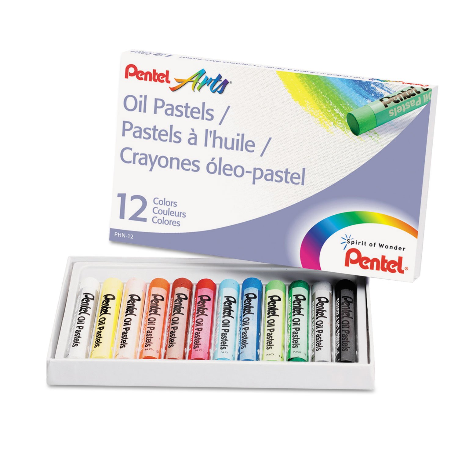 PENTEL Pastel à huile PHN4 12 pièces étui plastique