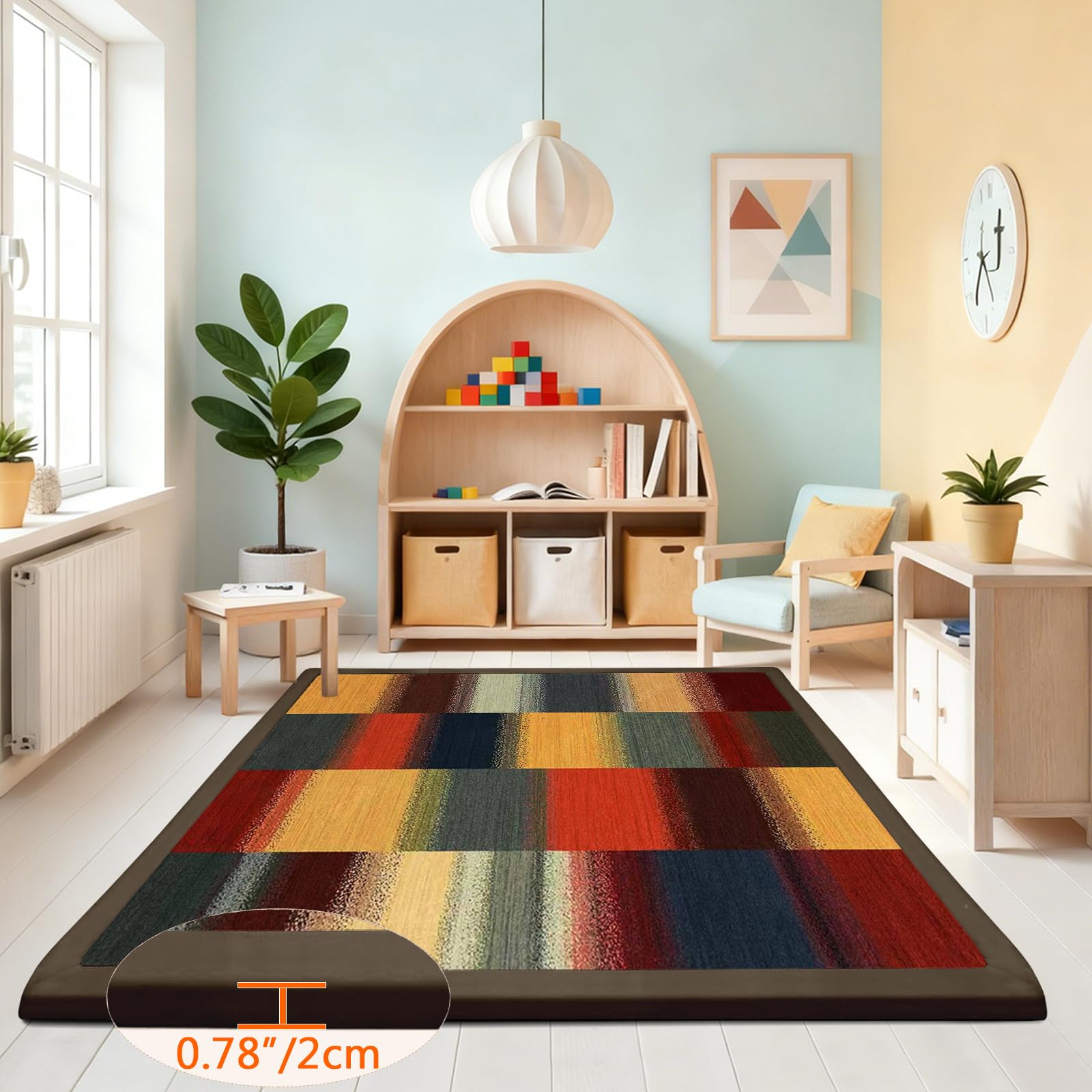 Tappeto Gioco Bambini Acolchado 2 cm Extra Spesso, Antiscivolo, Ideale per Pavimenti e Box Neonato, Palestra Neonati, Tappeto Tummy Time Neonati 190 x 300cm