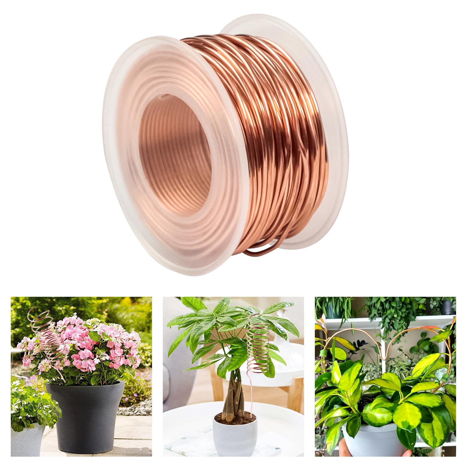 Elektrokultur Gardening kupferdraht, Durchmesser 1.3mm Kupferdraht Blank 16 Gauge Reiner für Wachsende Garten, Pflanzen, Gemüse (20m Gesamtlänge)