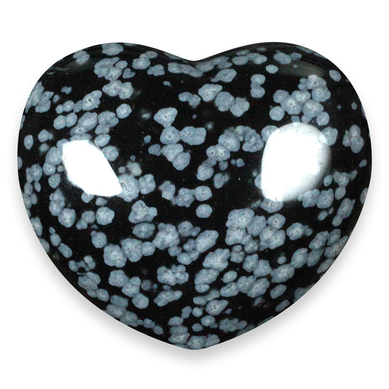 Snowflake Obsidian Crystal Heart ~45mm