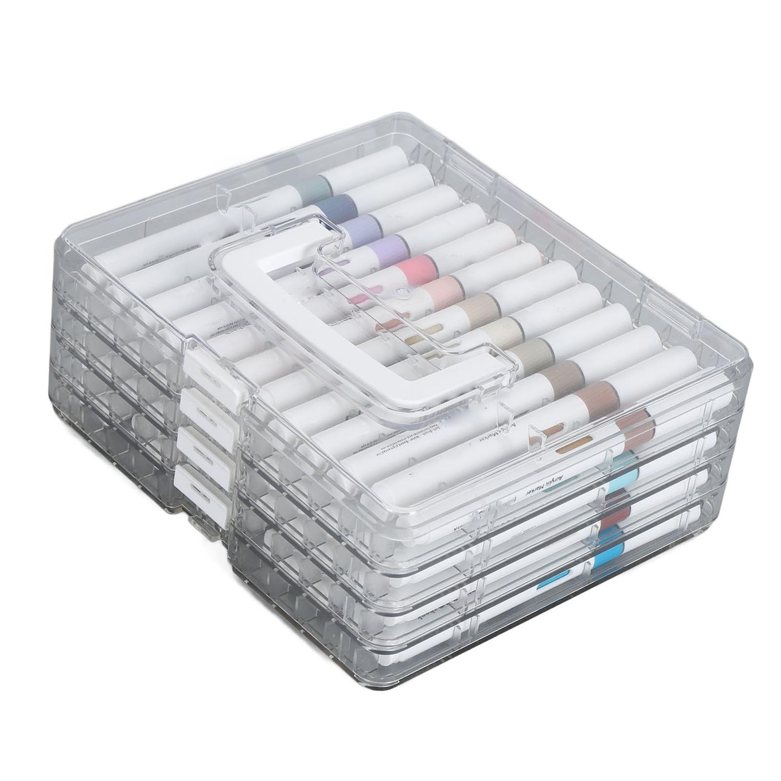 Acryl-Marker mit Weicher Spitze, 48 Farben, Künstlerbedarf, Sicher für, Mal-Geschenkset mit Aufbewahrungsbox