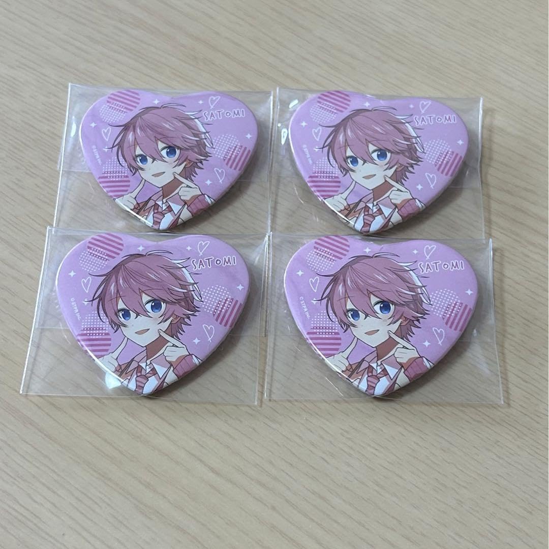 Amazon | すとぷり さとみ ハート 缶バッジ 4個 すとまじ いちこ文化祭  