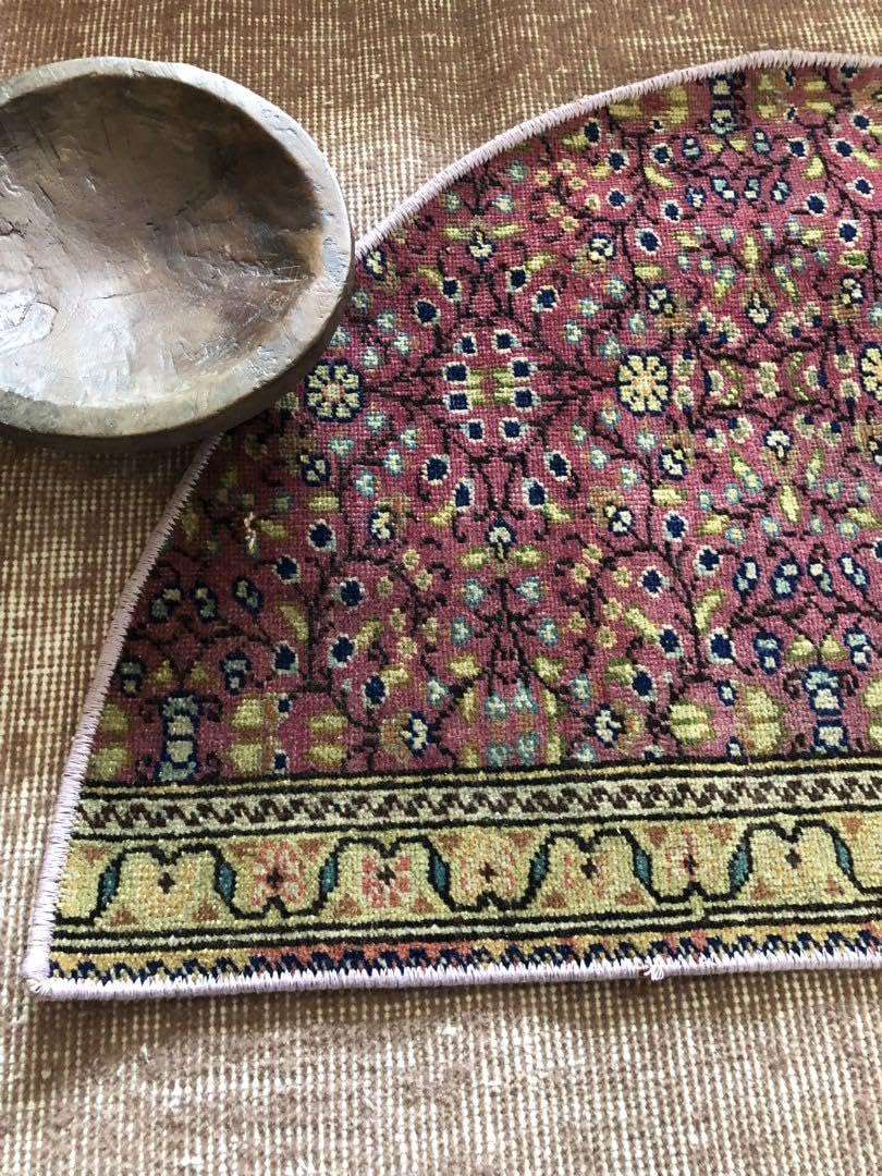 75×45 カイセリヴィンテージ　花柄　ハーフラウンド　ミニラグ Amazon | 75×45 カイセリヴィンテージ花柄ハーフラウンドミニ