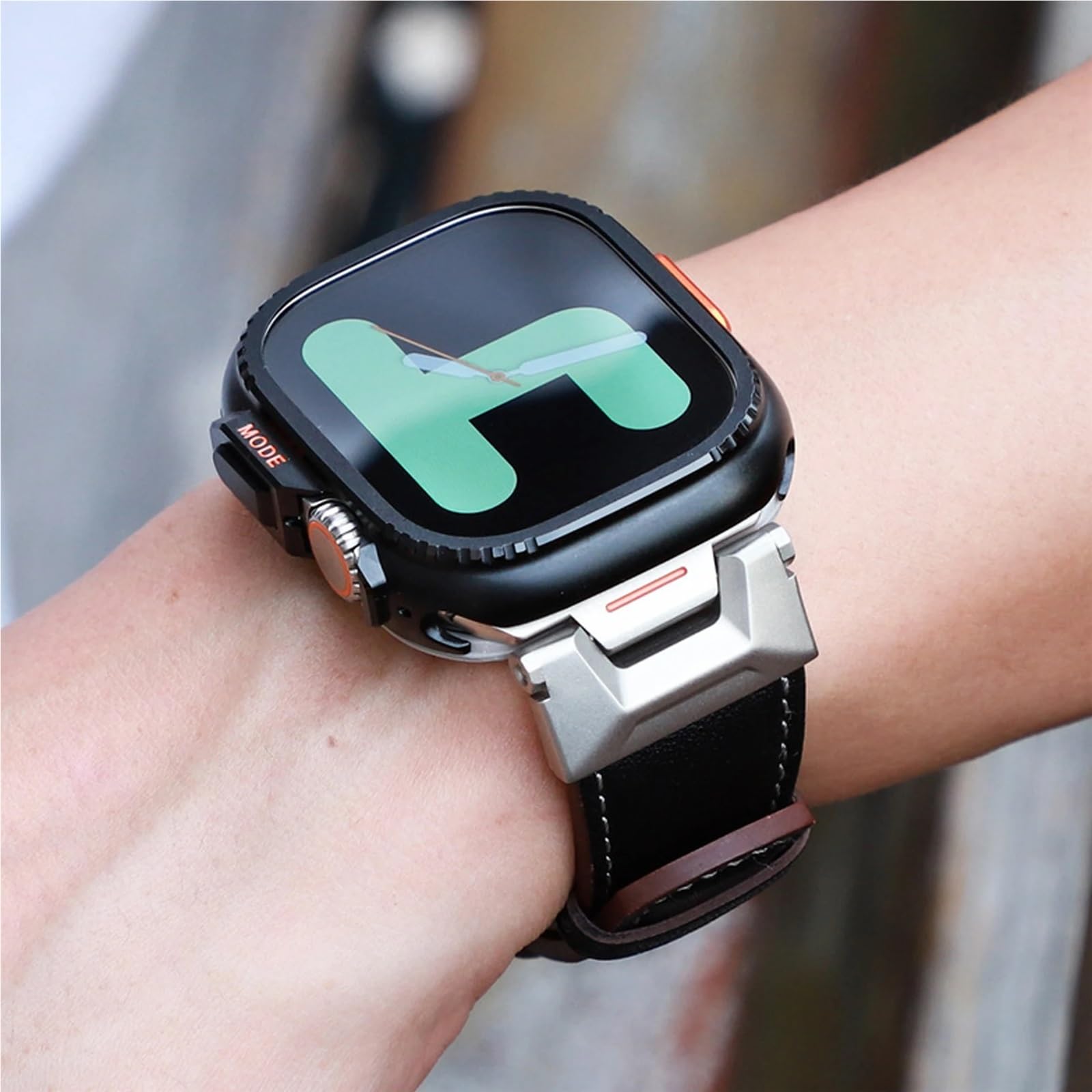 KLVN Cover in metallo per Apple Watch Ultra 2 S10 42mm S10 46m 49mm 45mm Custodia protettiva per paraurti iWatch Series 9 8 7 6 5 SE 44MM Lunetta cambia in Ultra