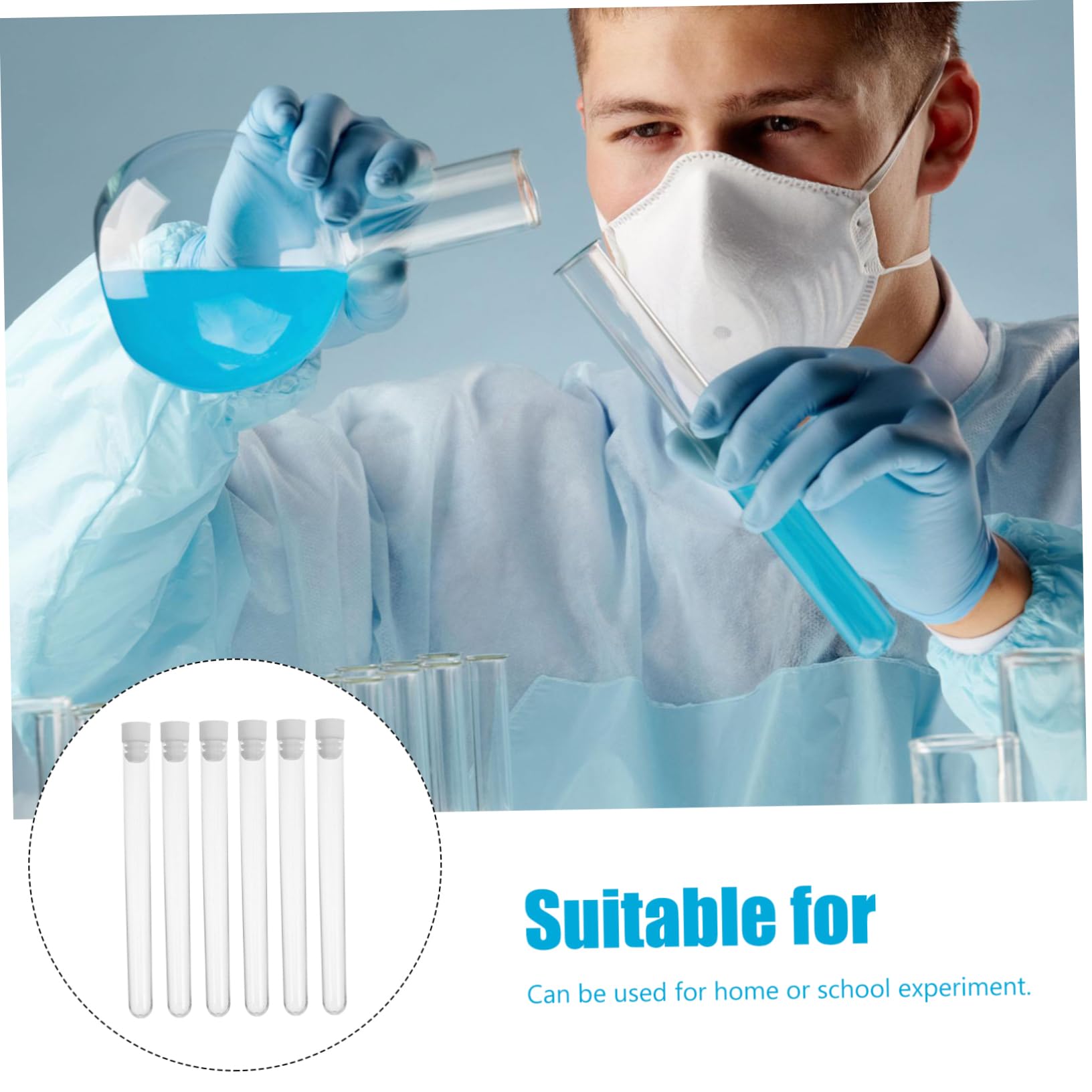 VILLCASE Contenitori per Aghi in Plastica Trasparente 100 Pezzi, Design Compatto e Portatile, Custodia per Piccoli Oggetti e Perline per Laboratori e Casa