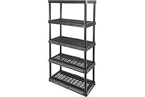 BLACK+DECKER 5-Tier Heavy Duty Ventilated Plastic Shelf (1, 5-Tier (18x36))