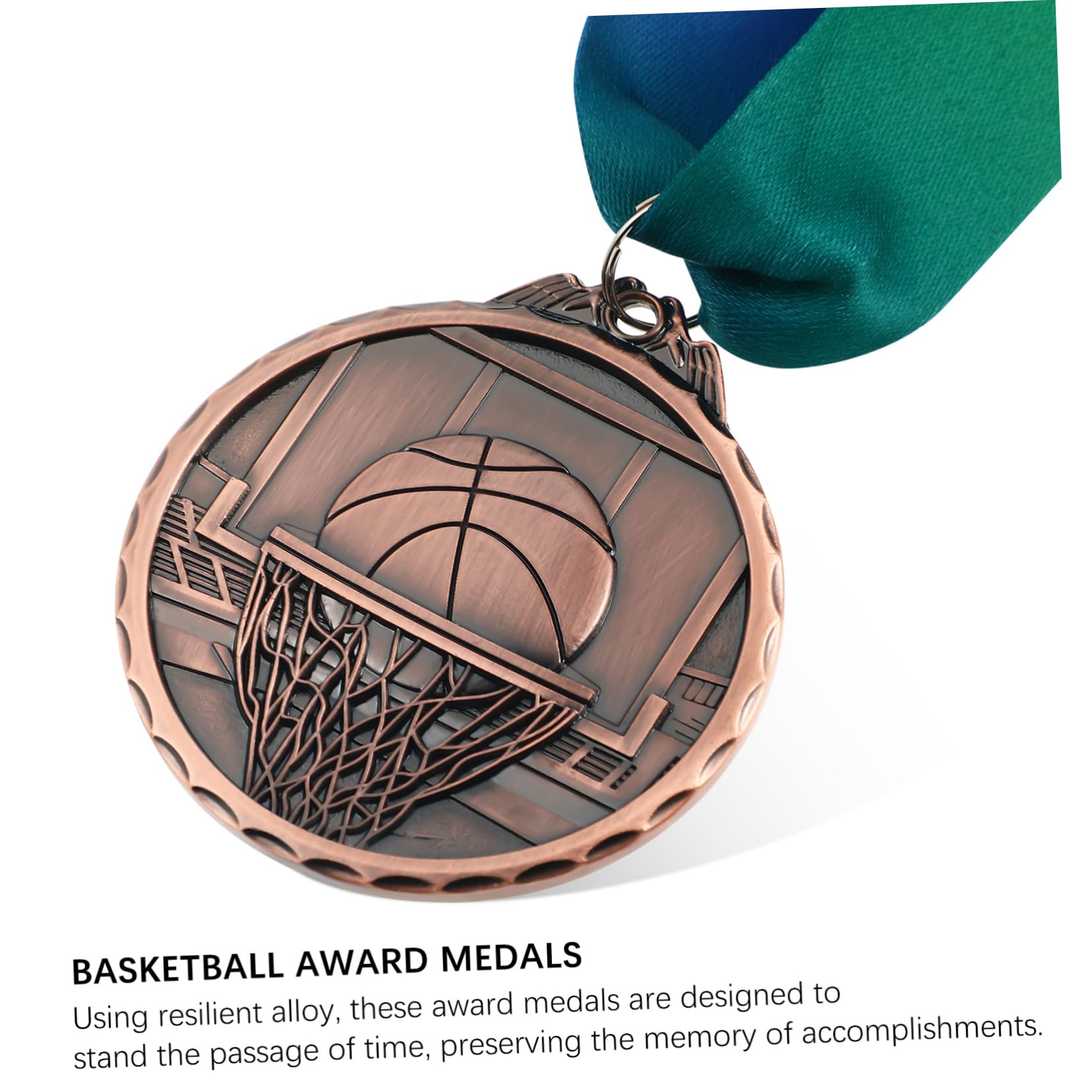 15stücke Basketball Medaillen Eingraviertem Muster Auszeichnungen Für Sportveranstaltungen Turniere Und Partys