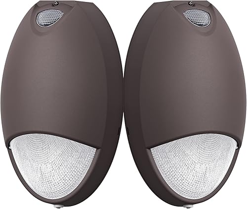 Luz LED de emergencia con sensor de fotocélula de respaldo de batería, impermeable, autodesis, diagnóstico de autoprueba, para exteriores,