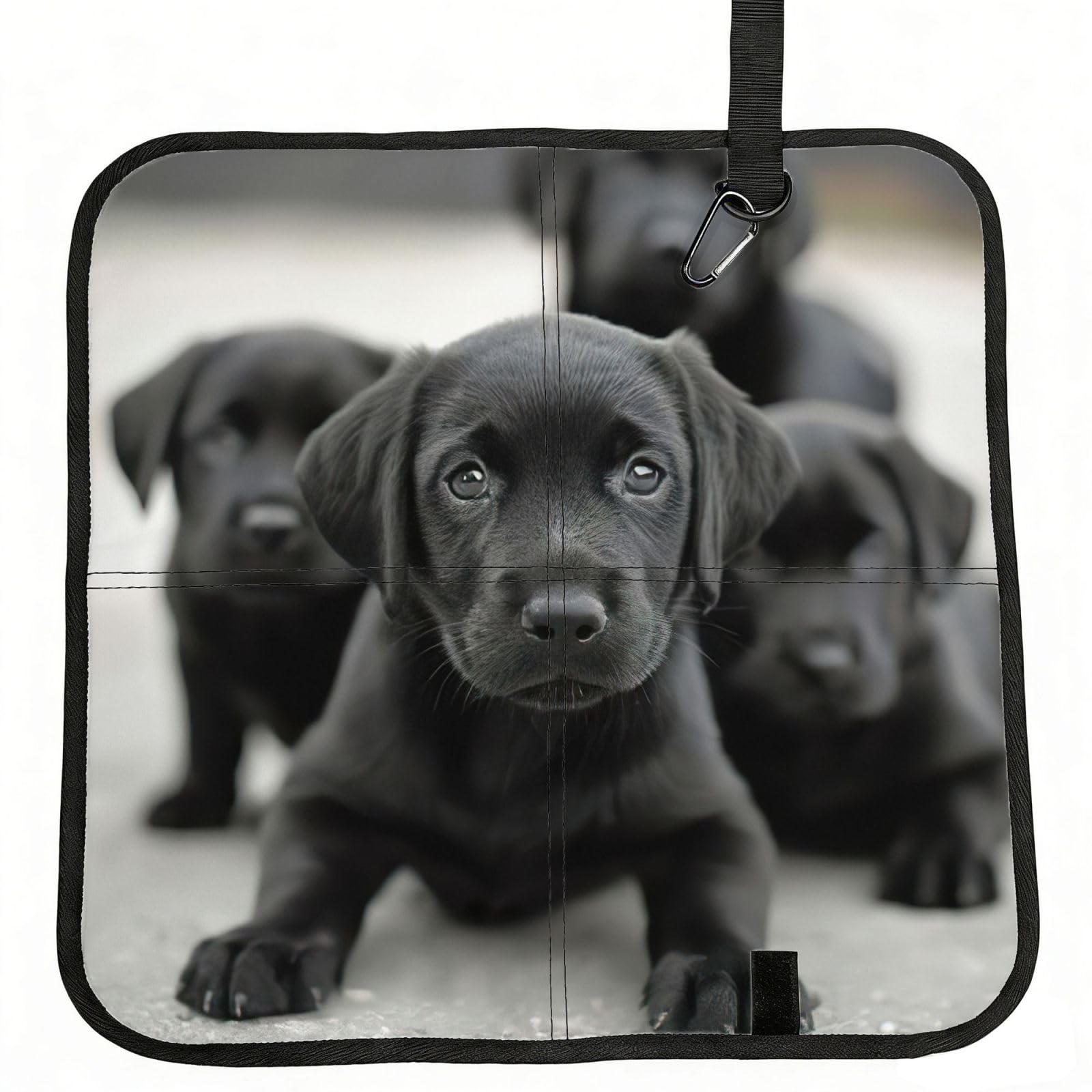 PPHGUT Puppies Dog Print Foldable Seat Cushion Waterproof Portable Chair Pad Travel Outdoor Picnic Camping