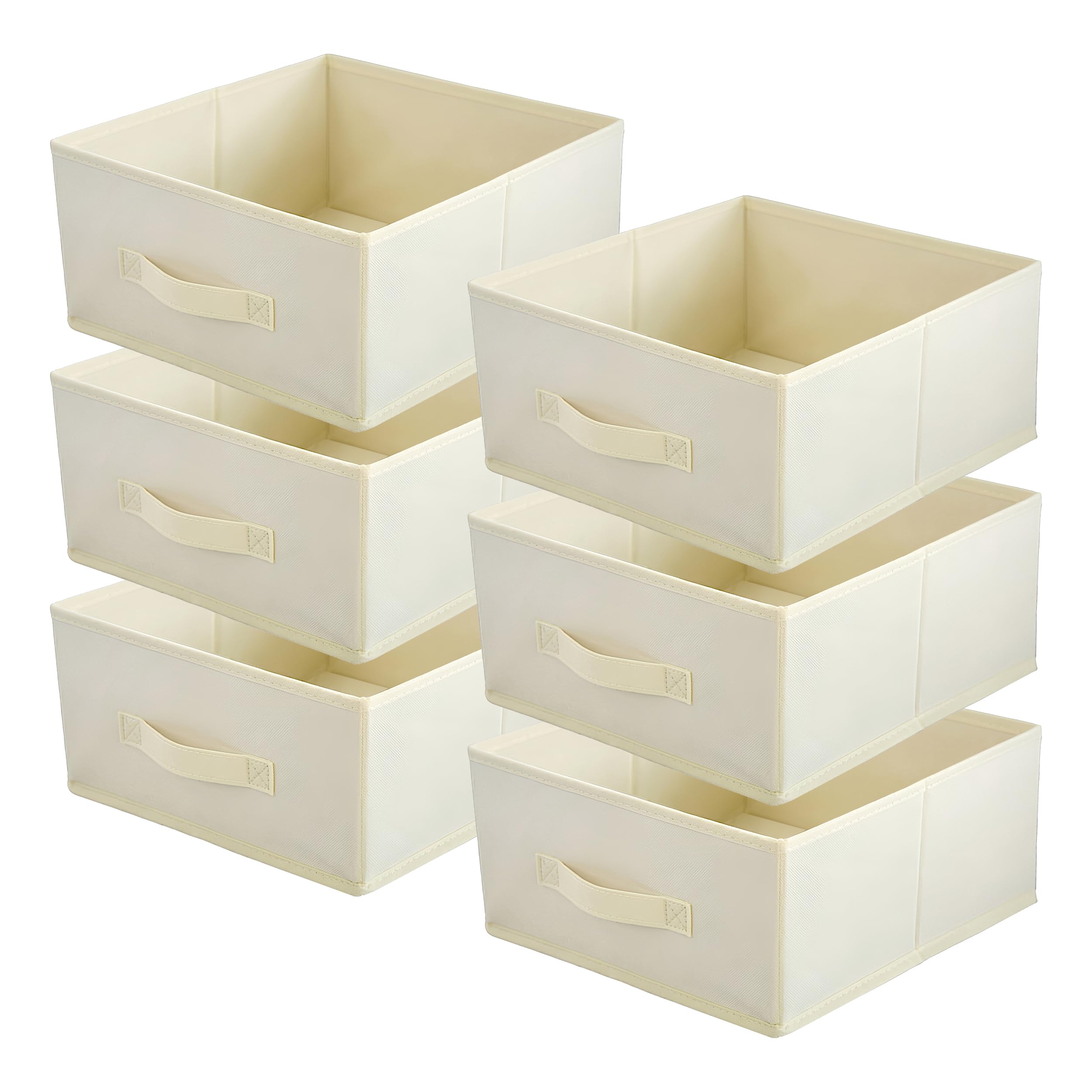 lavita Storage Box | Faltbare Aufbewahrung Boxen 31 x 31 x 15 cm |  Schubladen-Organizer Box | Ordnungssysteme fr Kleidung |  Kleideraufbewahrung & Organisation | 6 Stck Creme : Amazon.de: Kche,  Haushalt & Wohnen