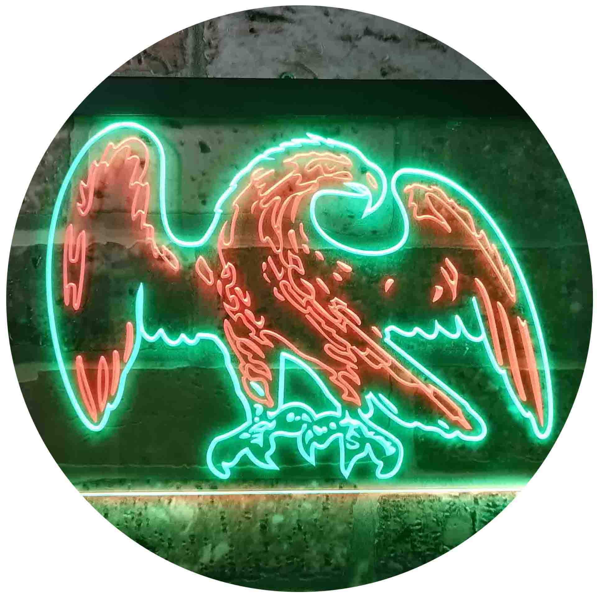 ADVPRO Eagle American Bar Beer Illuminated Dual Color LED Enseigne Lumineuse Neon Sign Vert et Rouge 600 x 400mm st6s64-i0861-gr
