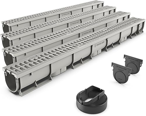 Miniatura 1 de Vodaland - Sistema de drenaje de zanjas de 3 pulgadas - Marfil (4)