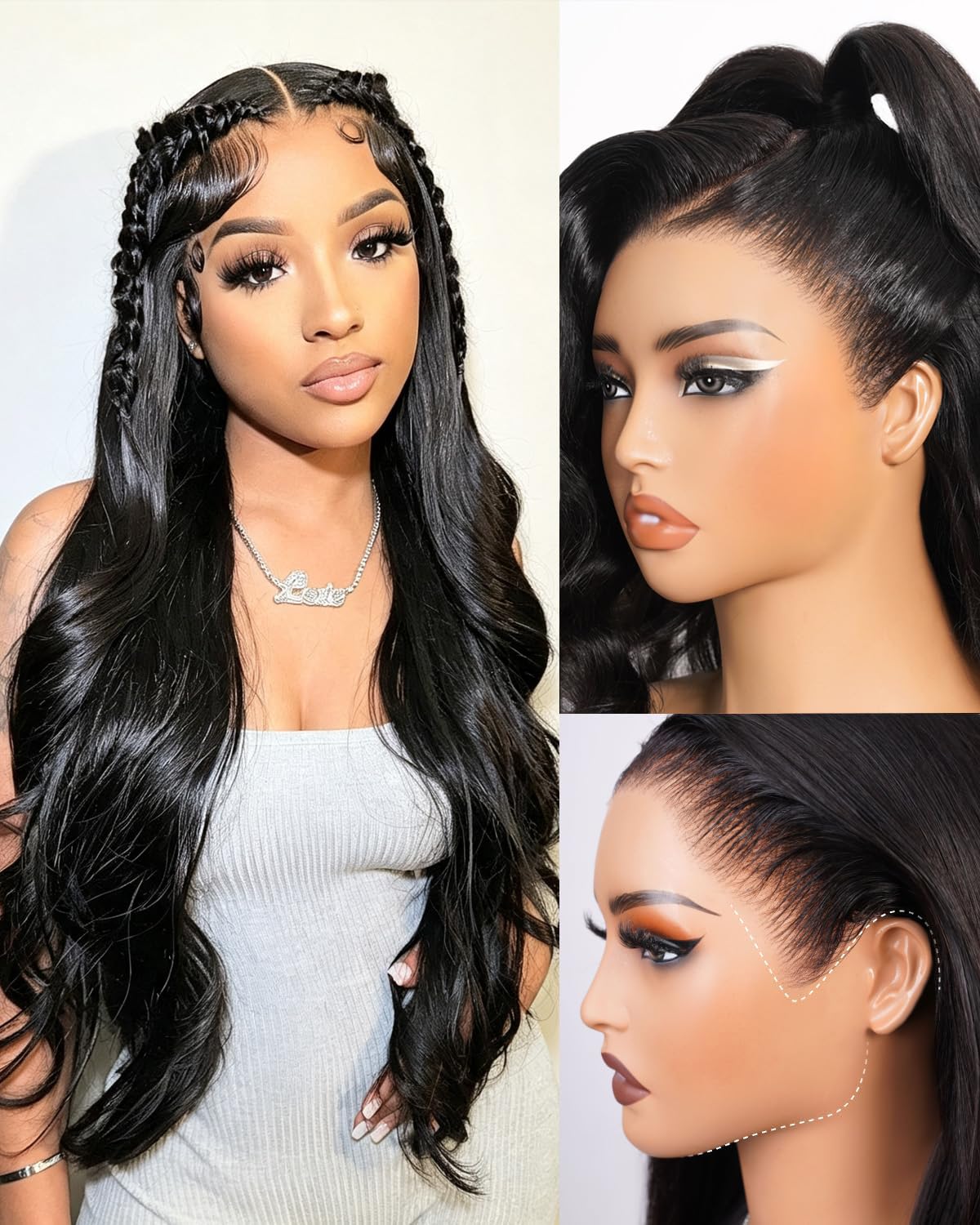 Arabella 13x6 HD Lace Front Wigs Human Hair Body Wave Glueless Wig 24inch