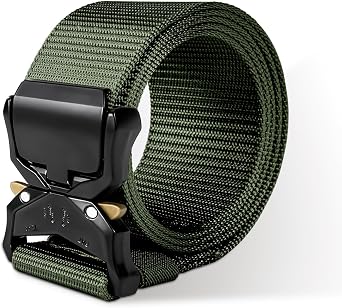 Tactical Belt Military Hiking Rigger 1.5" Nylon Web Work Belt with Heavy Duty Quick Release Buckle