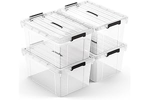 Lifetime Home Upgraded 70 Qt. Storage Bins with Ultra Durable Lids (4-Pack)