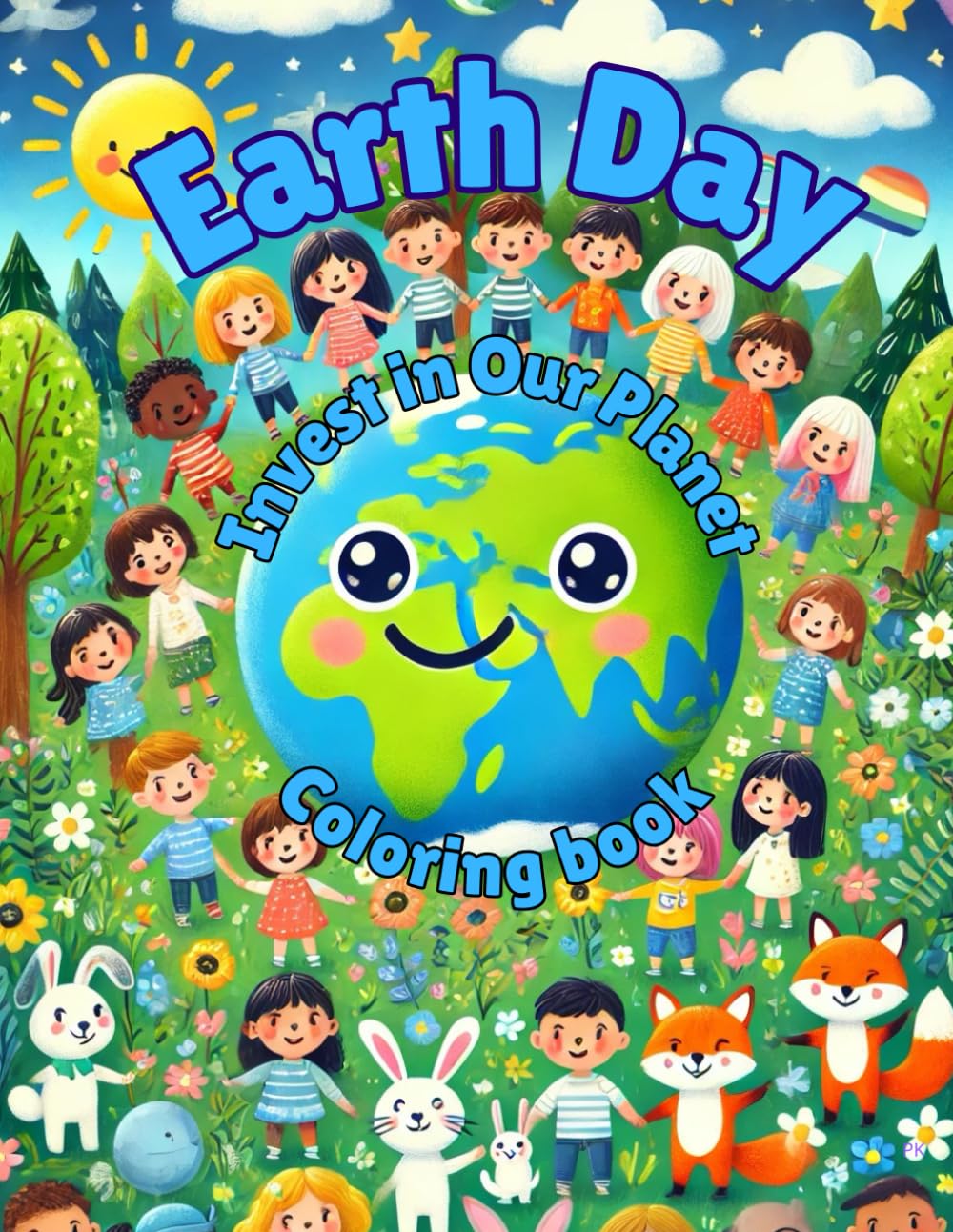 Earth Day Coloring Book for Kids: Invest in Our Planet – Fun and Easy Eco-Themed Pages
