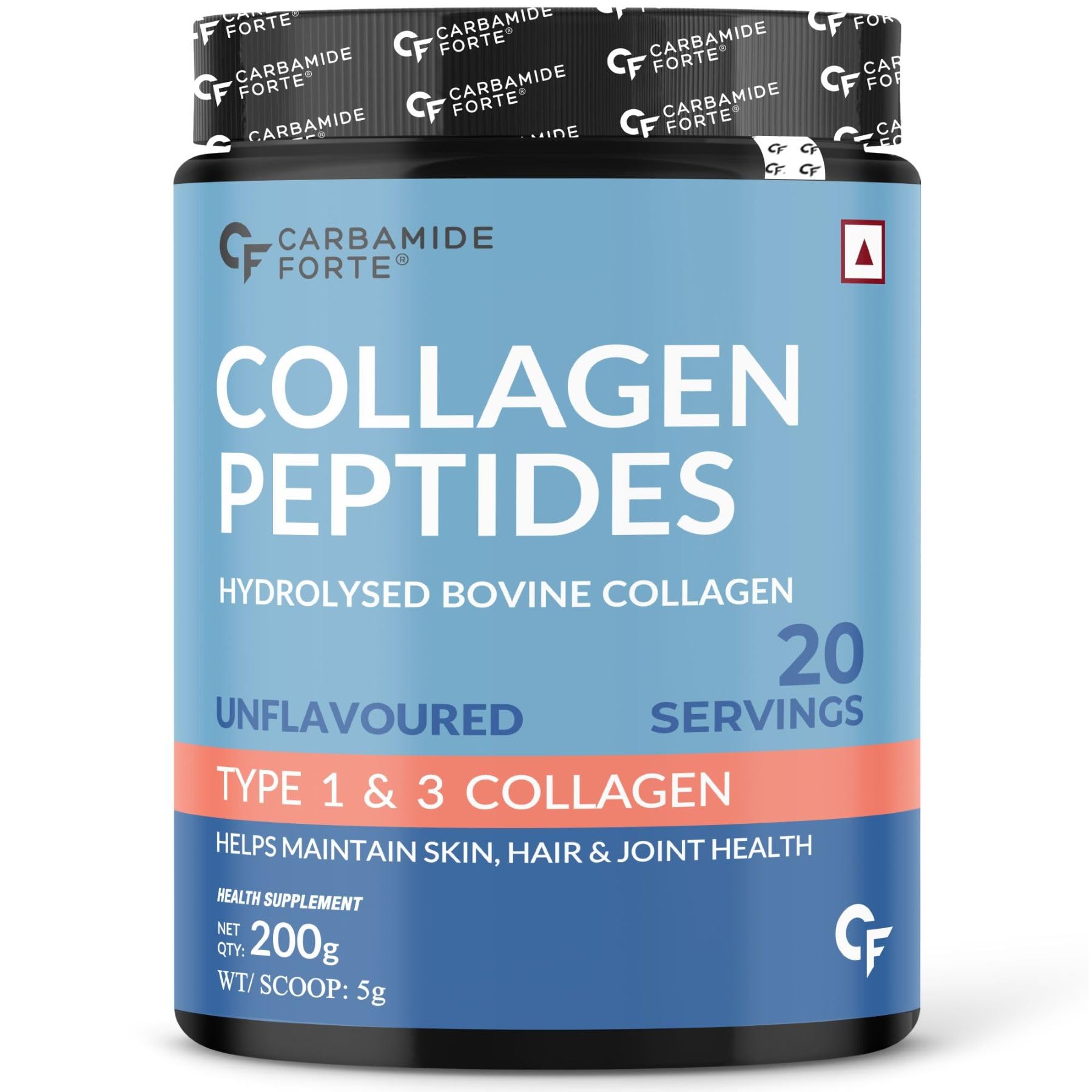 Carbamide ForteHydrolyzed Collagen Powder - with Type 1 & 3 Collagen Peptides | Unflavored Collagen Supplements - 200g