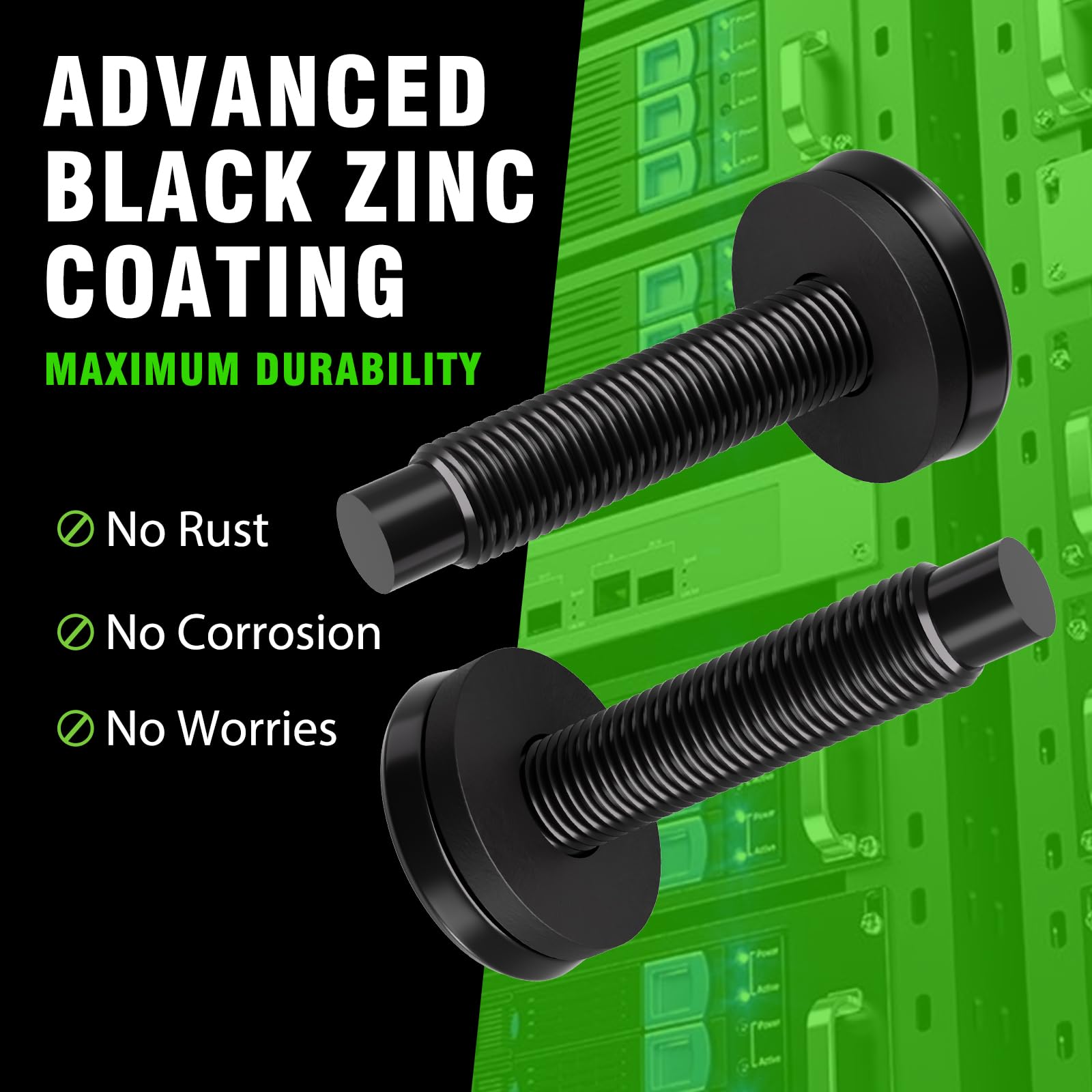 XOOL 50-Pack 10-32 Rack Screws with Washers – Durable, Rust