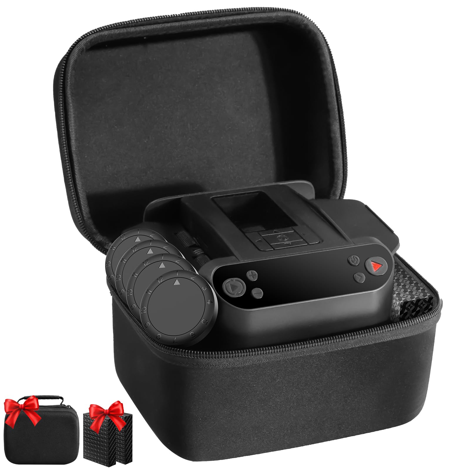 Shuffler automatico di carte e dealer set con 2 mazzi e borsa per il trasporto, 3-in-1 ricaricabile Card Shuffler macchina con 4 telecomandi, 360°/180° Dealing, supporto 12 giocatori per UNO, Skip-Bo