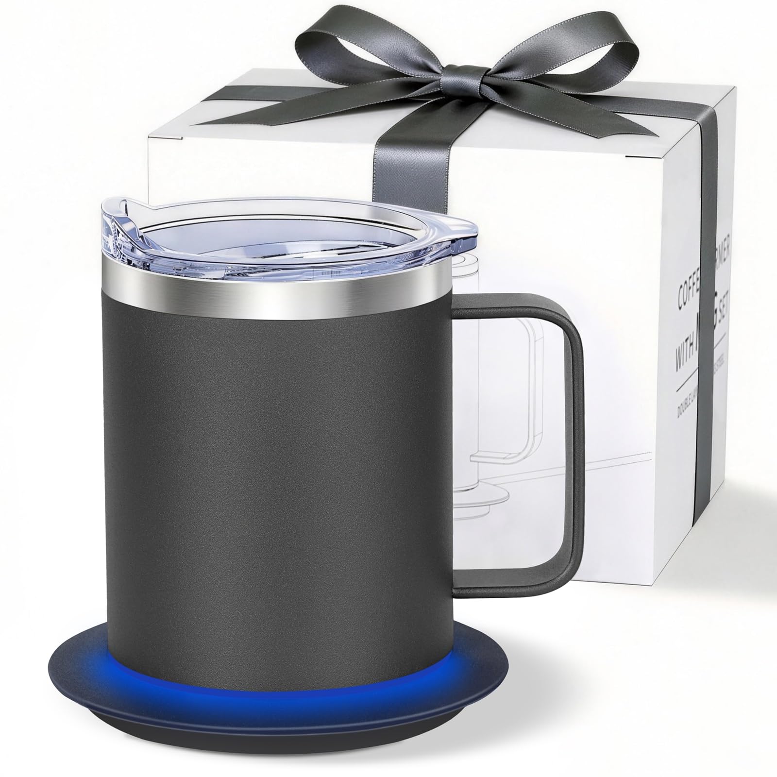 Zhenglu Coffee Warmer with Mug Set USB Powered Heated Cup with 10H Auto Shut-Off 131 Self Heating Coffee