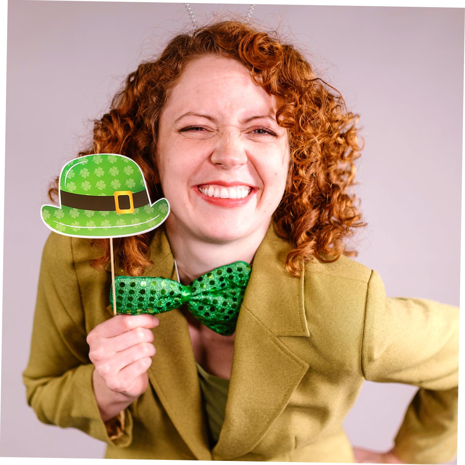 MAGICLULU 5 Sets Foto Requisiten Dekoration Für Den Stand Party Fotografie Zubehör St Patrick's Day DIY Requisite DIY Foto Requisite St Patrick's Day Selfie Foto Requisite
