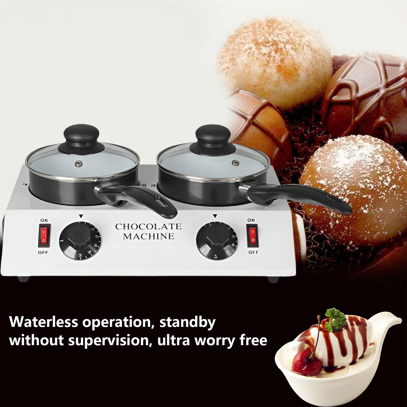 AIZYR Fondoir À Chocolat Électrique Fût À Chocolat Chaud, Machine À Tempérer Le Chocolat Chauffage du Chocolat, des Bonbons, du Beurre Et du Fromage