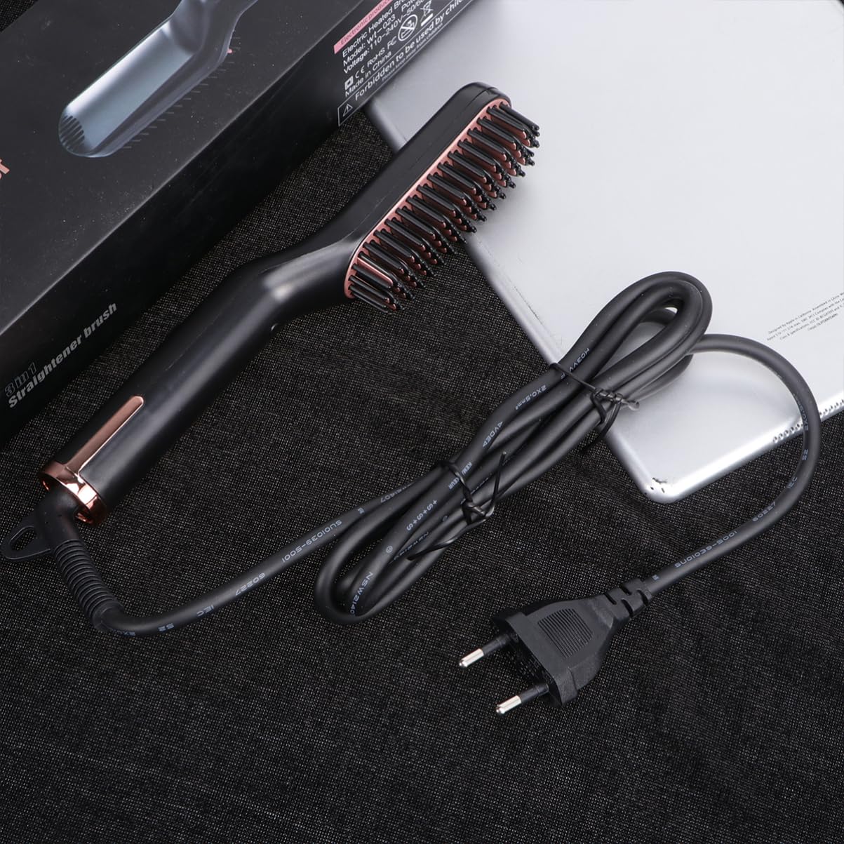 FRCOLOR Peine de Madera con Cerdas para Vello Facial y Bigote Hombres Alisado Ergonómico