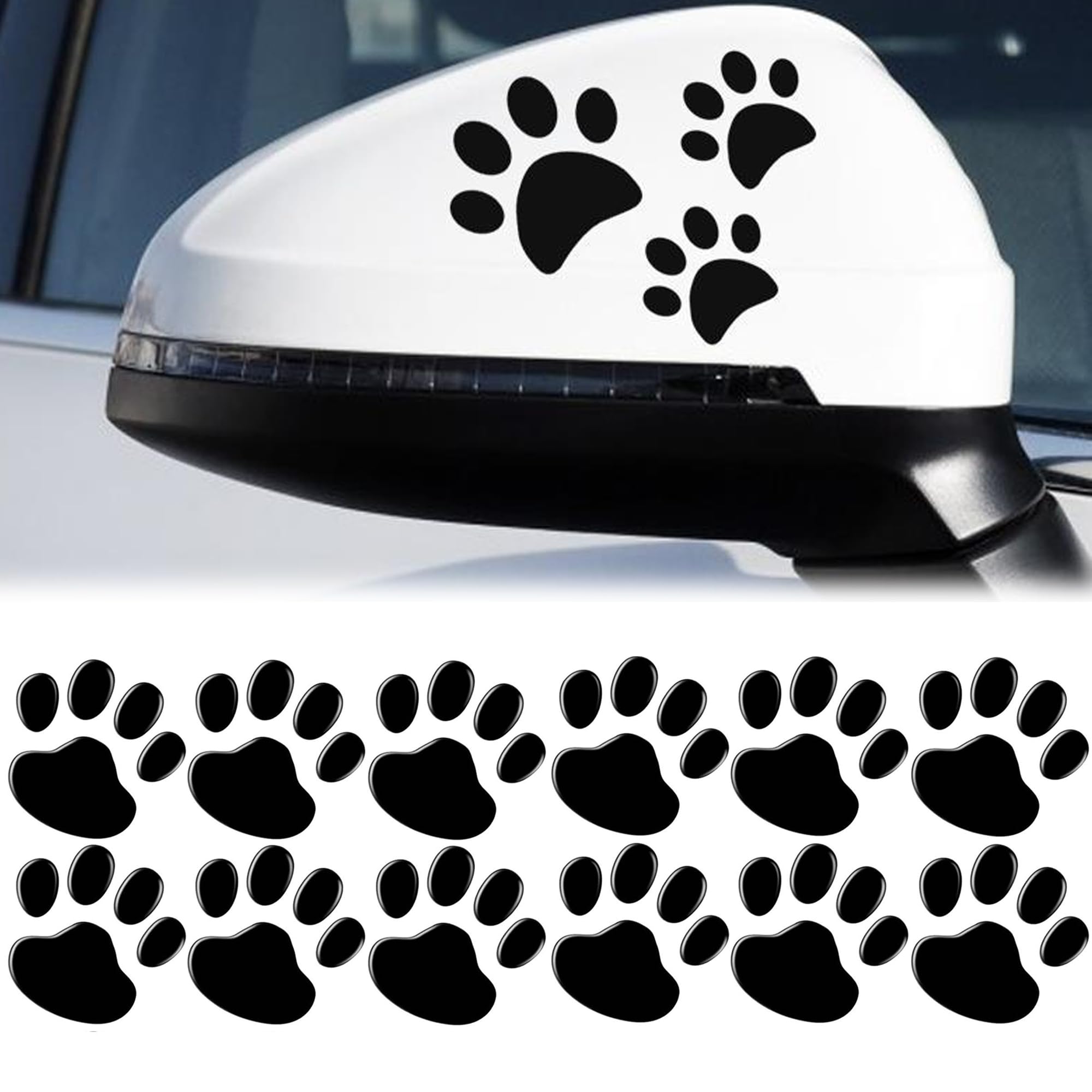 Nuevo Cardiograma De Amor Perro Pata Impresión Divertida Coche Pegatinas Auto Tanque Reflectante