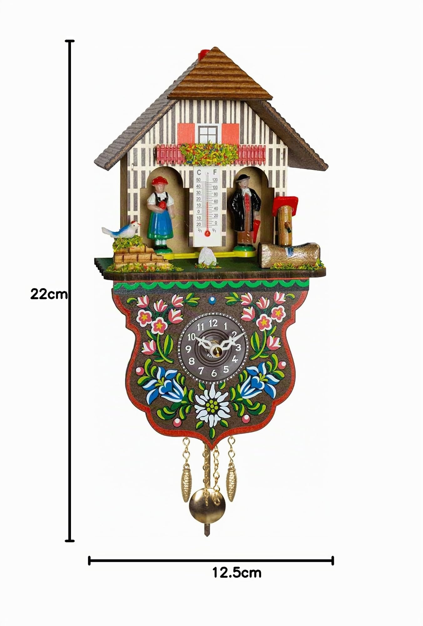 Trenkle Schwarzwalduhr Schwarzwaldhaus Wetterhaus TU 805 PQ