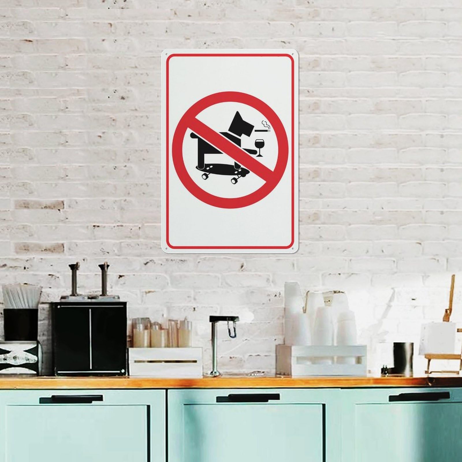 Cartello in metallo con scritta No Smoking Warning Smoke Free VAR, 30,5 x 30,5 cm