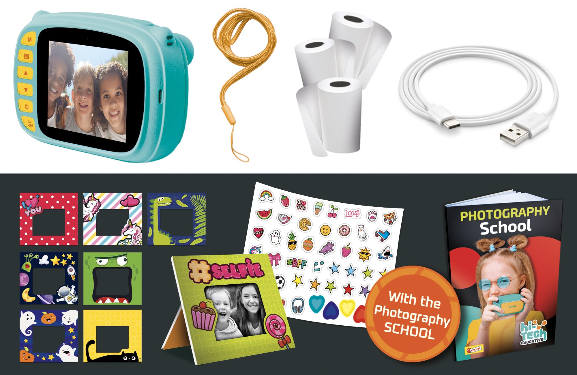 Liscianigiochi- Print Cam Hi-Tech, Colore 3 in 1, Medium, 101047